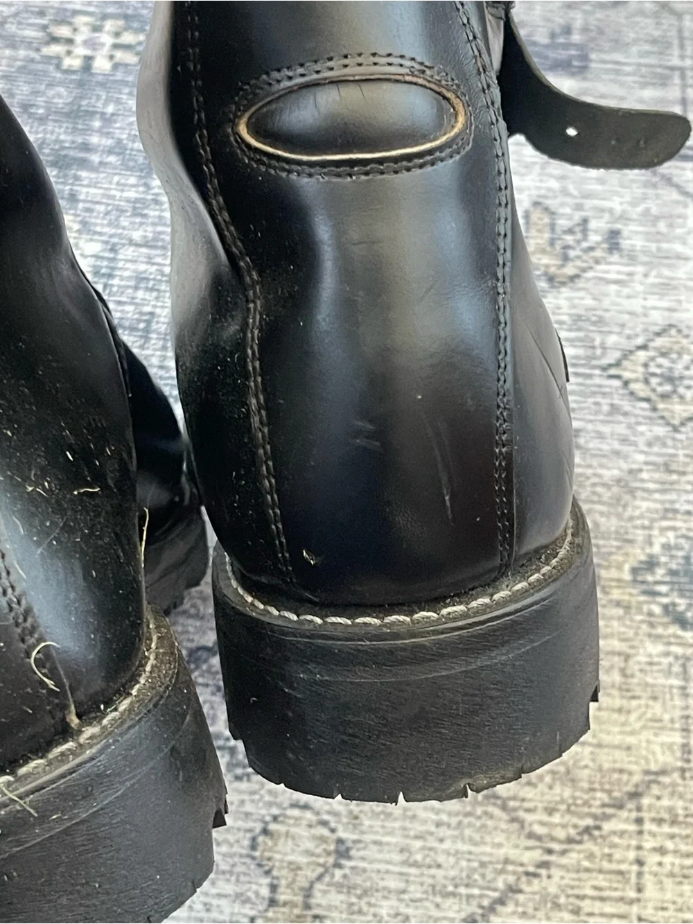 H.H. Brown | Black Leather Police Motorcycle Escort Patrol Boot Size 10.5 Canada